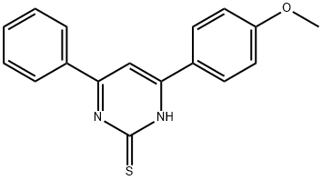 2(1H)-Pyrimidinethione, 4-(4-methoxyphenyl)-6-phenyl- 구조식 이미지