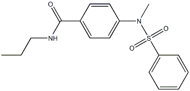 4-[benzenesulfonyl(methyl)amino]-N-propylbenzamide Structure