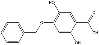 Benzoic acid, 2,5-dihydroxy-4-(phenylmethoxy)- Structure