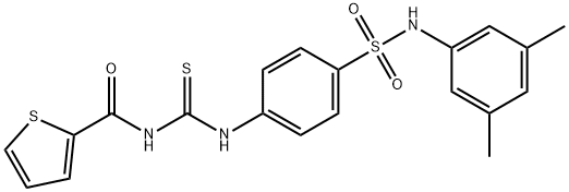N-{[(4-{[(3,5-dimethylphenyl)amino]sulfonyl}phenyl)amino]carbonothioyl}-2-thiophenecarboxamide Structure