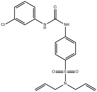 1-[4-[bis(prop-2-enyl)sulfamoyl]phenyl]-3-(3-chlorophenyl)urea 구조식 이미지