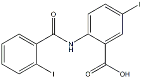 Benzoic acid, 5-iodo-2-[(2-iodobenzoyl)amino]- Structure
