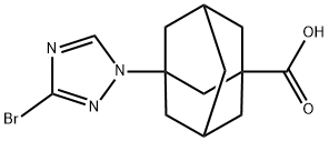3-(3-Bromo-1H-1,2,4-triazol-1-yl)adamantane-1-carboxylic acid 구조식 이미지