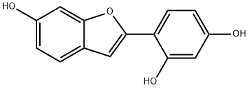 2-(2,4-Dihydroxyphenyl)-6-hydroxybenzofuran 구조식 이미지