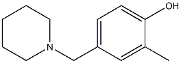 Phenol, 2-methyl-4-(1-piperidinylmethyl)- Structure