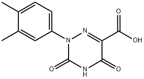 2-(3,4-Dimethyl-phenyl)-3,5-dioxo-2,3,4,5-tetrahydro-[1,2,4]triazine-6-carboxylic acid 구조식 이미지