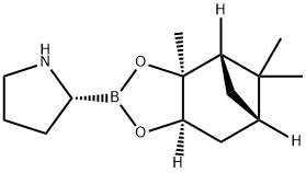 (R)-2-((3aS,4S,6S,7aR)-3a,5,5-Trimethylhexahydro-4,6-methanobenzo[d][1,3,2]dioxaborol-2-yl)pyrrolidine Structure