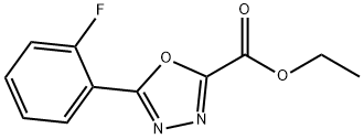 Ethyl 5-(2-fluorophenyl)-1,3,4-oxadiazole-2-carboxylate 구조식 이미지