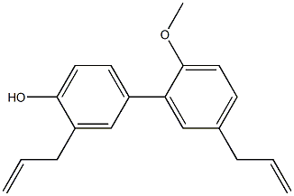 [1,1'-Biphenyl]-4-ol, 2'-methoxy-3,5'-di-2-propenyl- 구조식 이미지