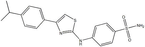 4-[[4-(4-propan-2-ylphenyl)-1,3-thiazol-2-yl]amino]benzenesulfonamide Structure