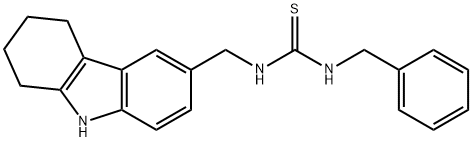 1-benzyl-3-((2,3,4,9-tetrahydro-1H-carbazol-6-yl)methyl)thiourea 구조식 이미지