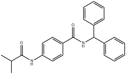 N-(diphenylmethyl)-4-[(2-methylpropanoyl)amino]benzamide Structure