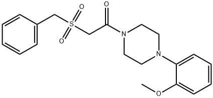 2-(benzylsulfonyl)-1-[4-(2-methoxyphenyl)piperazin-1-yl]ethanone 구조식 이미지