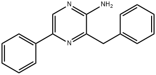 Pyrazinamine, 5-phenyl-3-(phenylmethyl)- Structure