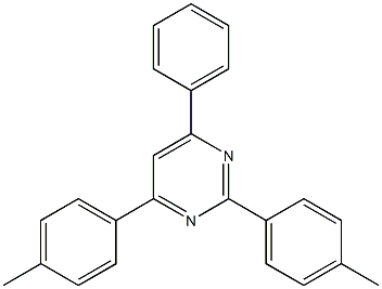 Pyrimidine, 2,4-bis(4-methylphenyl)-6-phenyl- Structure