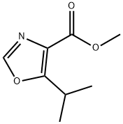 4-Oxazolecarboxylic acid, 5-(1-methylethyl)-, methyl ester 구조식 이미지