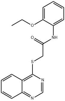 N-(2-ethoxyphenyl)-2-(quinazolin-4-ylthio)acetamide Structure