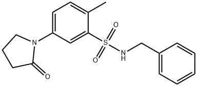 N-benzyl-2-methyl-5-(2-oxopyrrolidin-1-yl)benzenesulfonamide Structure
