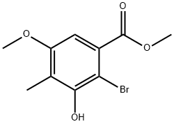 methyl 2-bromo-3-hydroxy-5-methoxy-4-methylbenzoate 구조식 이미지