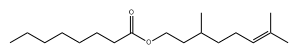 Octanoic acid, 3,7-dimethyl-6-octenyl ester Structure