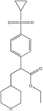 ETHYL 2-(4-(CYCLOPROPYLSULFONYL)PHENYL)-3-(TETRAHYDRO-2H-PYRAN-4-YL)PROPANOATE 구조식 이미지