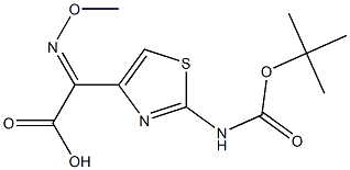 2-(2-((tert-butoxycarbonyl)amino)thiazol-4-yl)-2-(methoxyimino)acetic acid 구조식 이미지