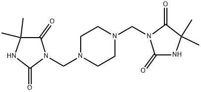 3,3-(piperazine-1,4-diylbis(methylene))bis(5,5-dimethylimidazolidine-2,4-dione) 구조식 이미지