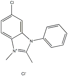 5-chloro-1,2-dimethyl-3-phenylbenzimidazol-1-ium:chloride 구조식 이미지