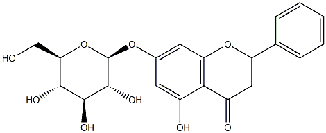 Pinocembrin 7-O-beta-D-glucoside 구조식 이미지