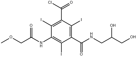 5-methoxyacetylamino-2,4,6-triiodoisophthalic acid (2,3-dihydroxypropyl)amide chloride 구조식 이미지