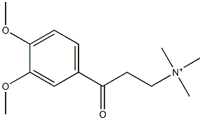 [3-(3,4-dimethoxyphenyl)-3-oxopropyl]-trimethylazanium Structure