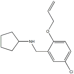 N-[(5-chloro-2-prop-2-enoxyphenyl)methyl]cyclopentanamine Structure