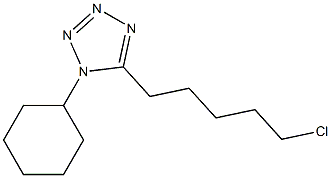 1H-Tetrazole, 5-(5-chloropentyl)-1-cyclohexyl- Structure