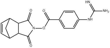 1,3-dioxo-3a,4,7,7a-tetrahydro-1H-4,7-methanoisoindol-2(3H)-yl 4-guanidinobenzoate 구조식 이미지