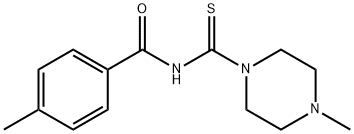 4-methyl-N-[(4-methyl-1-piperazinyl)carbonothioyl]benzamide 구조식 이미지