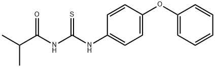 2-methyl-N-{[(4-phenoxyphenyl)amino]carbonothioyl}propanamide Structure