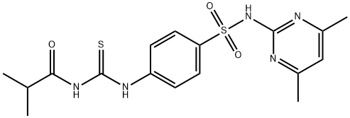 N-[[4-[(4,6-dimethylpyrimidin-2-yl)sulfamoyl]phenyl]carbamothioyl]-2-methylpropanamide Structure