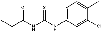 N-{[(3-chloro-4-methylphenyl)amino]carbonothioyl}-2-methylpropanamide Structure
