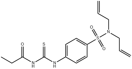 N-[({4-[(diallylamino)sulfonyl]phenyl}amino)carbonothioyl]propanamide Structure