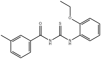 N-{[(2-ethoxyphenyl)amino]carbonothioyl}-3-methylbenzamide 구조식 이미지