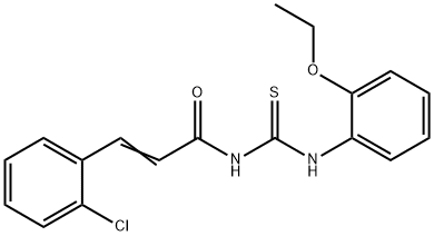 3-(2-chlorophenyl)-N-{[(2-ethoxyphenyl)amino]carbonothioyl}acrylamide Structure