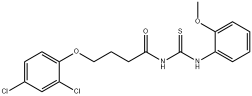 4-(2,4-dichlorophenoxy)-N-{[(2-methoxyphenyl)amino]carbonothioyl}butanamide 구조식 이미지