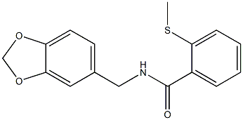 N-(1,3-benzodioxol-5-ylmethyl)-2-methylsulfanylbenzamide Structure