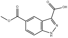 1H-Indazole-3,5-dicarboxylic acid 5-methyl ester Structure