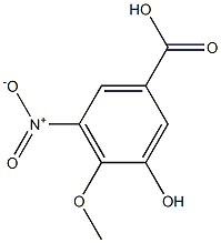 Benzoic acid, 3-hydroxy-4-methoxy-5-nitro- Structure