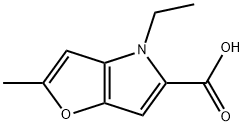 4-ethyl-2-methyl-4H-furo[3,2-b]pyrrole-5-carboxylic acid 구조식 이미지