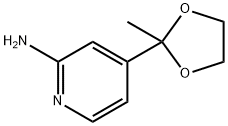 4-(2-METHYL-1,3-DIOXOLAN-2-YL)PYRIDIN-2-AMINE 구조식 이미지