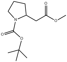 N-Boc-pyrrolidin-2-yl-acetic acid methyl ester 구조식 이미지