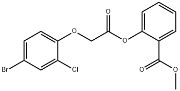 methyl 2-{[(4-bromo-2-chlorophenoxy)acetyl]oxy}benzoate 구조식 이미지