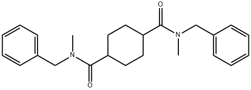 N,N'-dibenzyl-N,N'-dimethyl-1,4-cyclohexanedicarboxamide 구조식 이미지